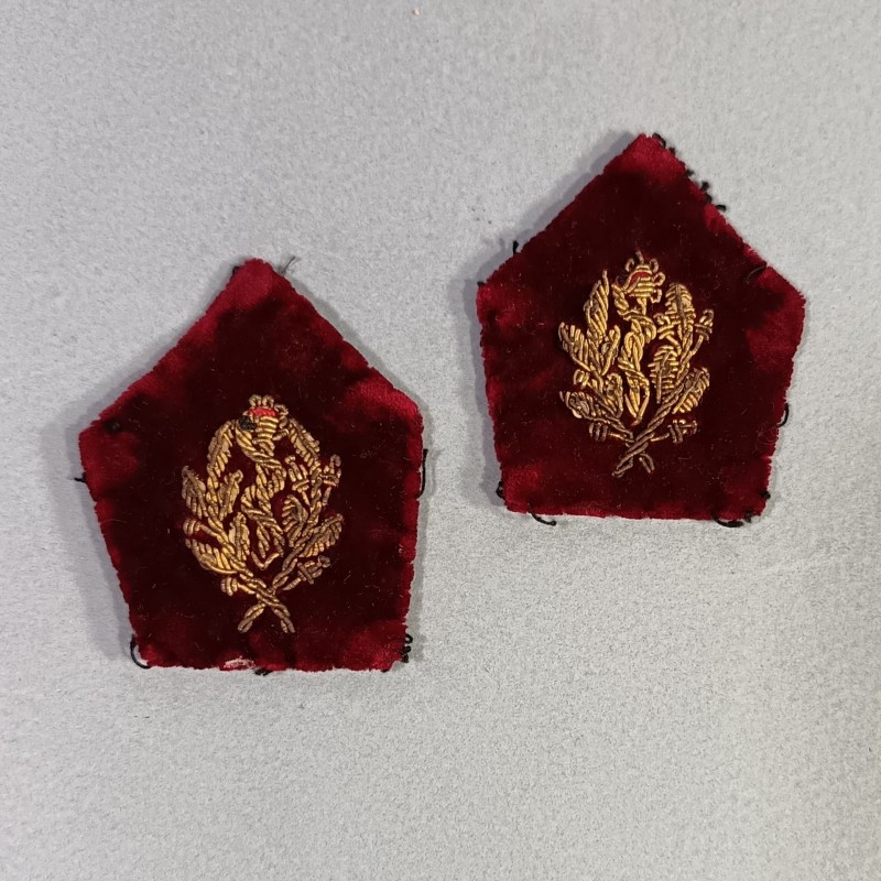 PAIRE DE PATTES DE COL VESTE OFFICIER MODELE 1839 POUR UN MEDECIN DU SERVICE DE SANTE